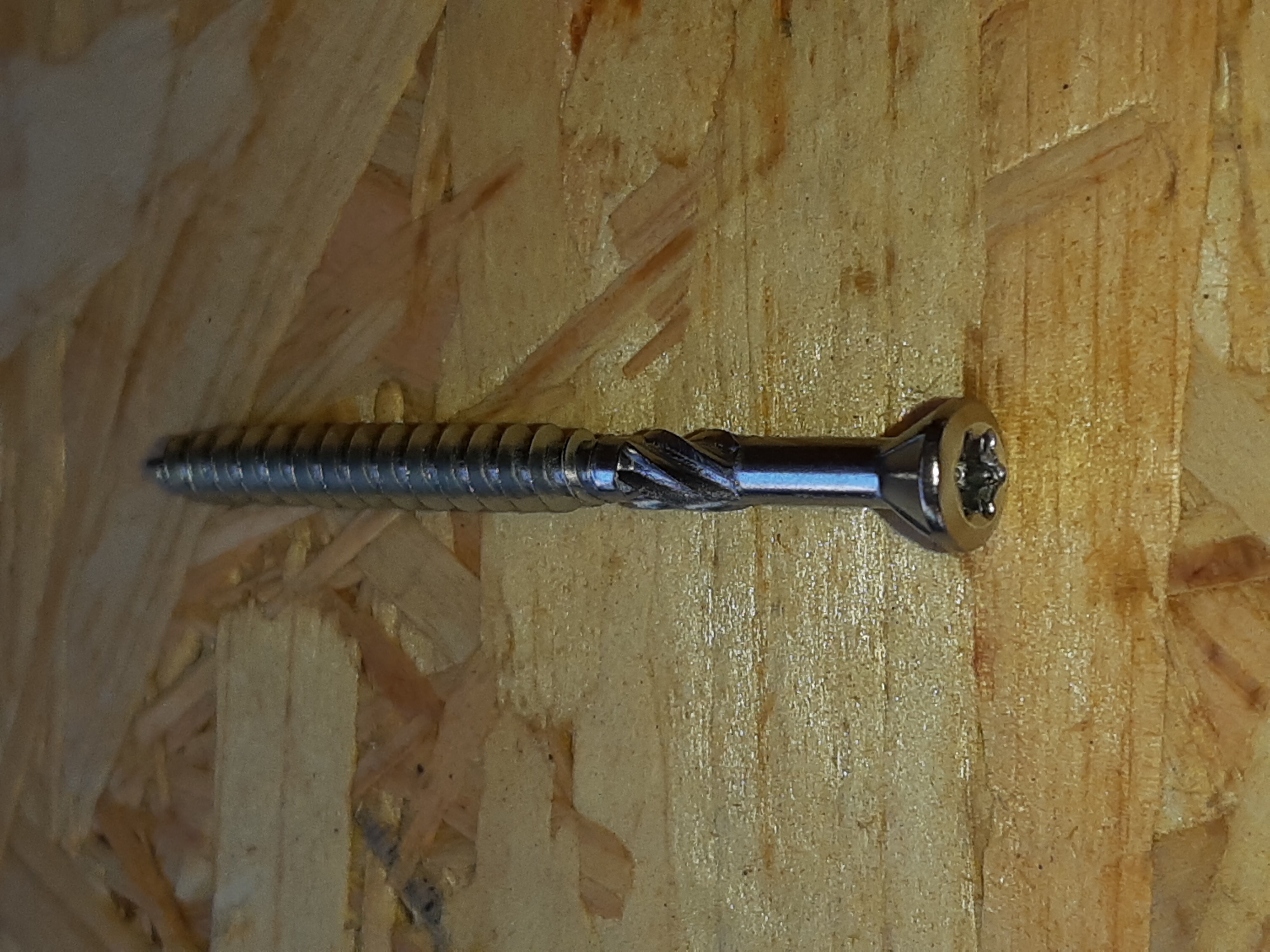 Edelstahlschrauben 5x60mm, Senkkopf mit Fräsrippen , Tx25